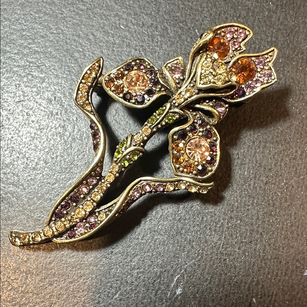 Heidi Daus pin brooch lapel flower New!